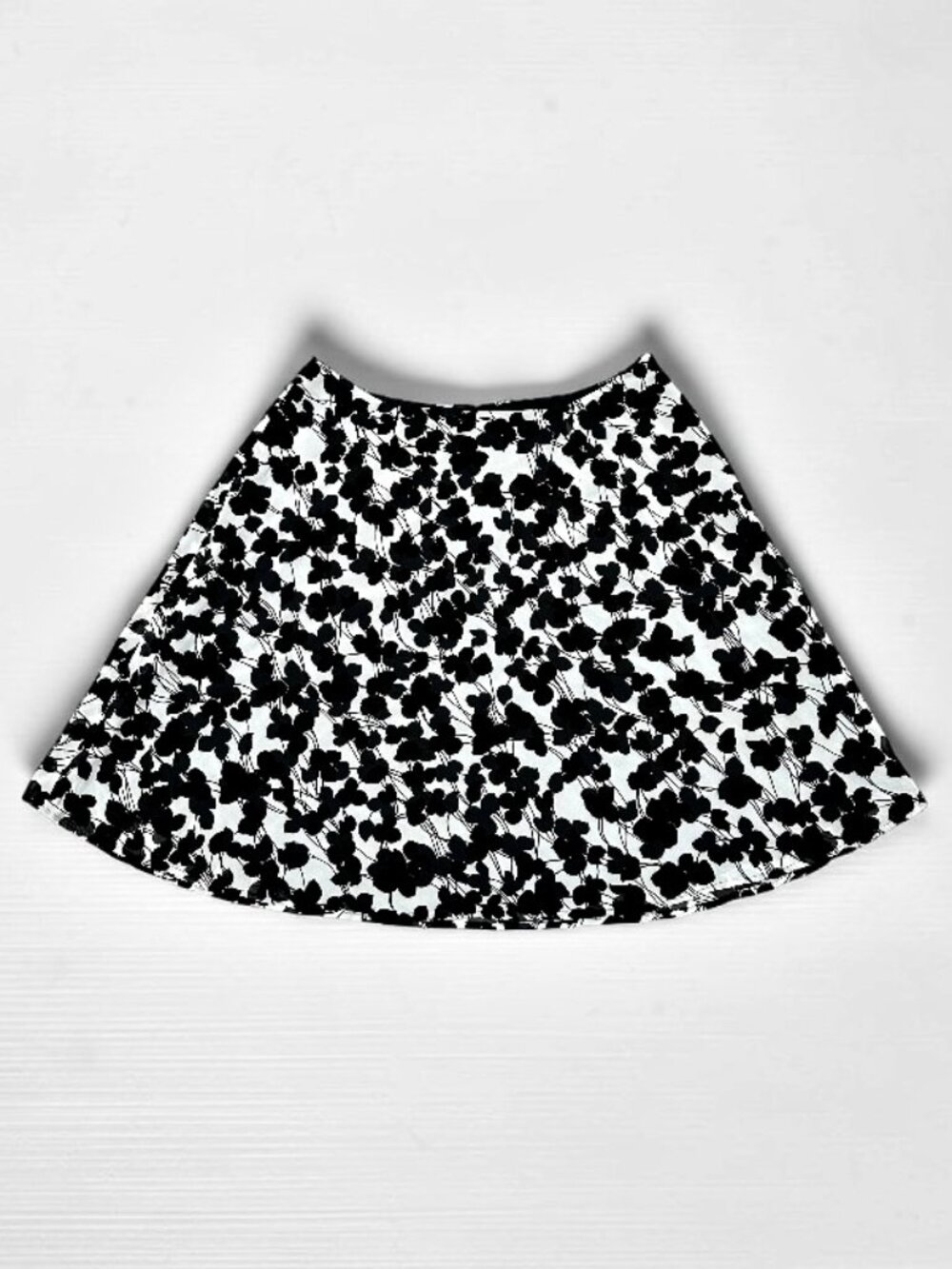 Judith Hart 18W Velvet Burnout Floral Skirt Black Ivory A-line MIDI Whimsigoth